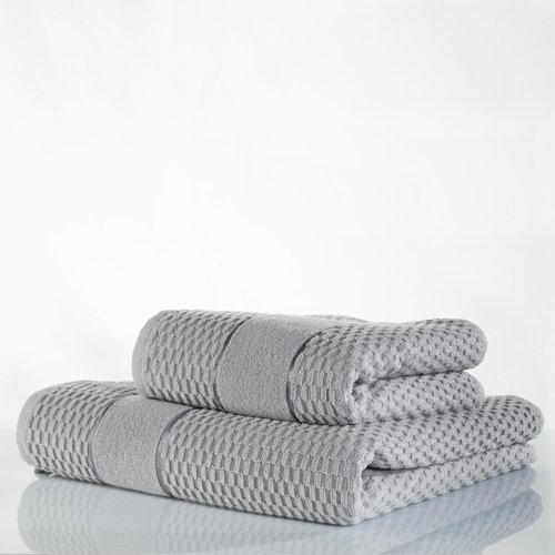 Полотенце для ванной Zebra Casa MIEL хлопковая махра серый 50х90, фото, фотография