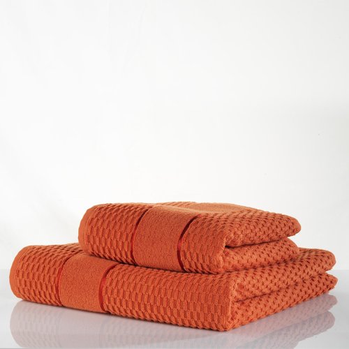 Полотенце для ванной Zebra Casa MIEL хлопковая махра кирпичный 50х90, фото, фотография
