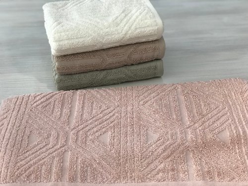 Набор полотенец для ванной 4 шт. Luzz CTN 12-10 хлопковая махра 50х90, фото, фотография