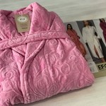 Халат женский Efor хлопковая махра розовый L/XL, фото, фотография