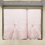 Набор полотенец для ванной в подарочной упаковке 50х90, 70х140 Pupilla PERA хлопковая махра V2, фото, фотография