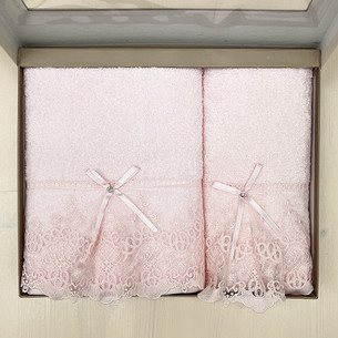 Набор полотенец для ванной в подарочной упаковке 50х90, 70х140 Pupilla PERA хлопковая махра V2
