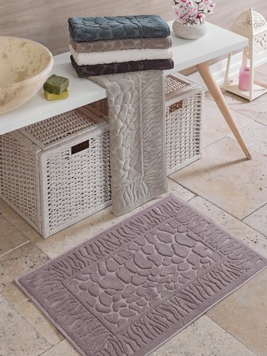 Набор ковриков для ванной 6 шт. Philippus ZEBRA хлопковая махра 50х70, фото, фотография