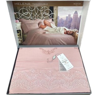 Постельное белье Maison Dor HELENA хлопковый сатин грязно-розовый 1,5 спальный