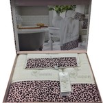 Набор полотенец для ванной 3 пр. Maison Dor QUEEN хлопковая махра кремовый/грязно-розовый, фото, фотография