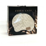 Вязаный плед Zebra Casa SHINE акрил бежевый 200х220, фото, фотография