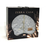 Вязаный плед Zebra Casa SHINE акрил серый 200х220, фото, фотография