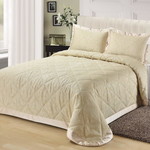 Покрывало Sofi De Marko КАМИДА жаккард полиэстер кремовый 240х260, фото, фотография