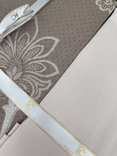Постельное белье First Choice CARMINA хлопковый сатин vison евро, фото, фотография