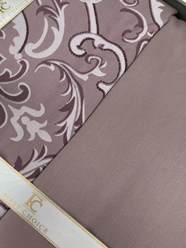 Постельное белье First Choice DELMOR хлопковый сатин lilac евро, фото, фотография