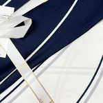 Постельное белье First Choice MESI хлопковый сатин navy blue евро, фото, фотография