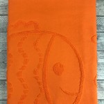 Пляжное полотенце, парео, палантин (пештемаль) Luzz BALIK хлопок оранжевый 90х150, фото, фотография
