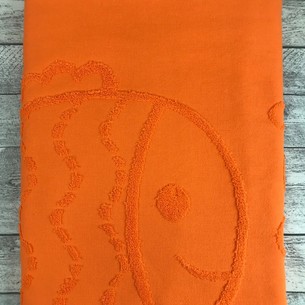 Пляжное полотенце, парео, палантин (пештемаль) Luzz BALIK хлопок оранжевый 90х150