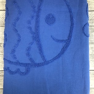 Пляжное полотенце, парео, палантин (пештемаль) Luzz BALIK хлопок синий 90х150