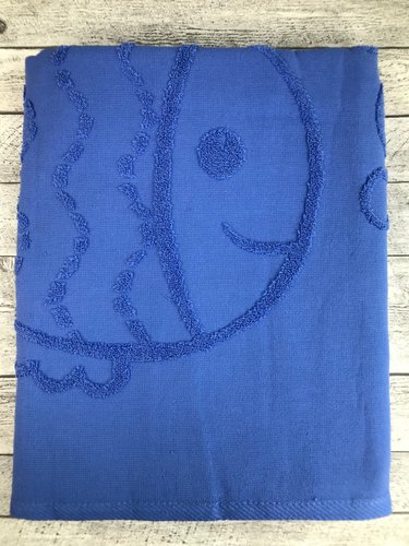 Пляжное полотенце, парео, палантин (пештемаль) Luzz BALIK хлопок синий 90х150, фото, фотография