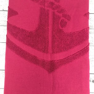 Пляжное полотенце, парео, палантин (пештемаль) Luzz CAPA хлопок бордовый 90х150