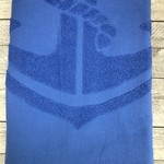 Пляжное полотенце, парео, палантин (пештемаль) Luzz CAPA хлопок синий 90х150, фото, фотография