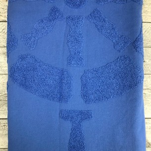 Пляжное полотенце, парео, палантин (пештемаль) Luzz DUMEN хлопок синий 90х150