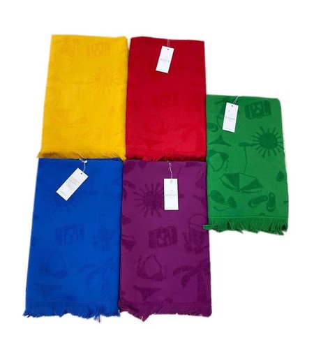 Пляжное полотенце, парео, палантин (пештемаль) Maison Dor MIAMI BEACH хлопок зелёный 100х200, фото, фотография