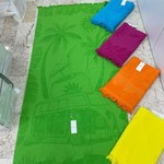Пляжное полотенце, парео, палантин (пештемаль) Maison Dor PALM BEACH хлопок зелёный 100х200, фото, фотография