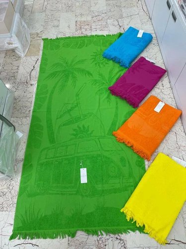 Пляжное полотенце, парео, палантин (пештемаль) Maison Dor PALM BEACH хлопок зелёный 100х200, фото, фотография