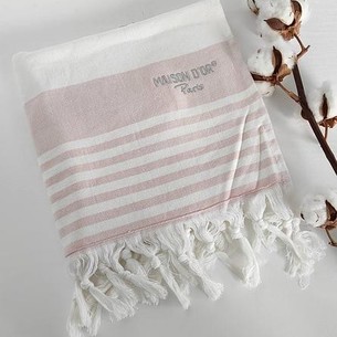 Пляжное полотенце, парео, палантин (пештемаль) Maison Dor PRIMAVERA хлопок грязно-розовый 100х200