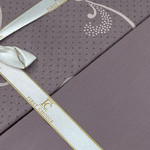 Постельное белье First Choice CARMINA хлопковый сатин lilac евро, фото, фотография