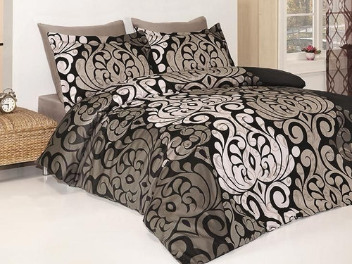 Постельное белье First Choice LAURA хлопковый сатин stone евро, фото, фотография