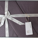 Постельное белье Saheser DIAMOND хлопковый сатин-жаккард фиолетовый евро, фото, фотография