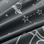 Детское постельное белье Sofi De Marko КОСМОНАВТ хлопковый сатин чёрный 1,5 спальный, фото, фотография