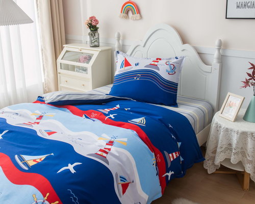 Детское постельное белье Sofi De Marko МАЯКИ хлопковый сатин 1,5 спальный, фото, фотография