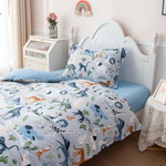 Детское постельное белье Sofi De Marko САВАННА хлопковый сатин синий 1,5 спальный, фото, фотография