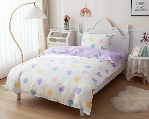 Детское постельное белье Sofi De Marko СЕРДЦА хлопковый сатин разноцветный 1,5 спальный, фото, фотография