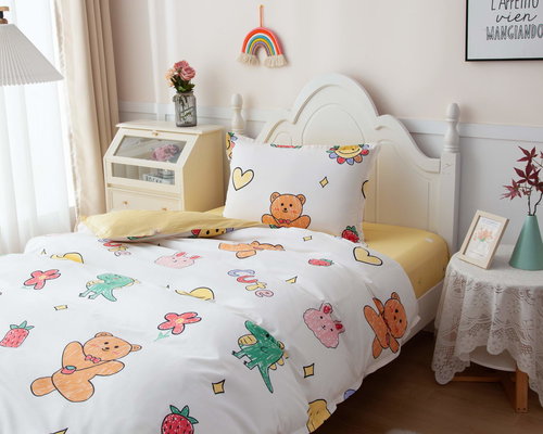 Детское постельное белье Sofi De Marko СМАЙЛ хлопковый сатин жёлтый 1,5 спальный, фото, фотография