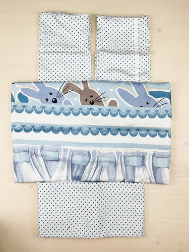 Постельное белье для новорожденных First Choice GINNY бамбуковый сатин blue, фото, фотография