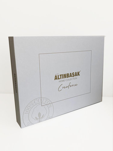 Постельное белье Altinbasak STRIPED хлопковый ранфорс бирюзовый евро, фото, фотография