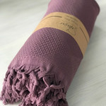 Вафельная простыня-покрывало для укрывания (пике) Saheser хлопок сиреневый 220х240, фото, фотография