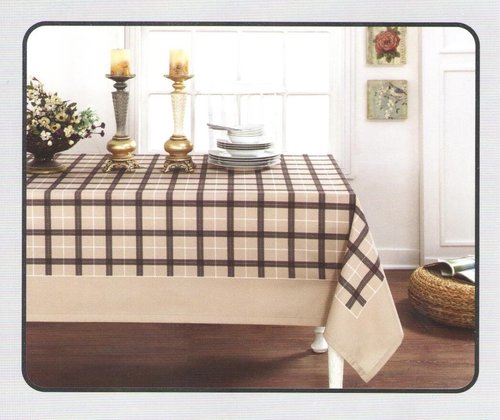 Скатерть прямоугольная Maison Dor HARMONY полиэстер бежевый+коричневый 160х220, фото, фотография