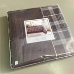 Скатерть прямоугольная Maison Dor HARMONY полиэстер коричневый+серый 160х220, фото, фотография