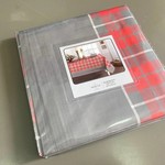 Скатерть прямоугольная Maison Dor HARMONY полиэстер серый+красный 160х220, фото, фотография