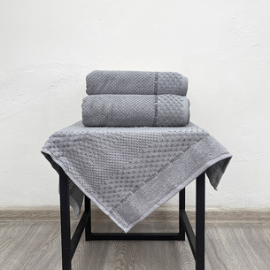 Набор полотенец для ванной с ковриком 3 пр. Pupilla MONET хлопковая махра V5