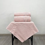 Набор полотенец для ванной с ковриком 3 пр. Pupilla PENANOPE хлопковая махра V2, фото, фотография