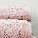 Набор полотенец для ванной с ковриком 3 пр. Pupilla PENANOPE хлопковая махра V2, фото, фотография