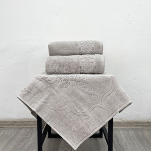 Набор полотенец для ванной с ковриком 3 пр. Pupilla PENANOPE хлопковая махра V4