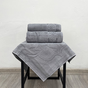 Набор полотенец для ванной с ковриком 3 пр. Pupilla PENANOPE хлопковая махра V5