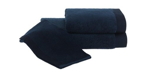 Полотенце для ванной Soft cotton MICRO хлопковый микрокоттон тёмно-синий 50х100, фото, фотография