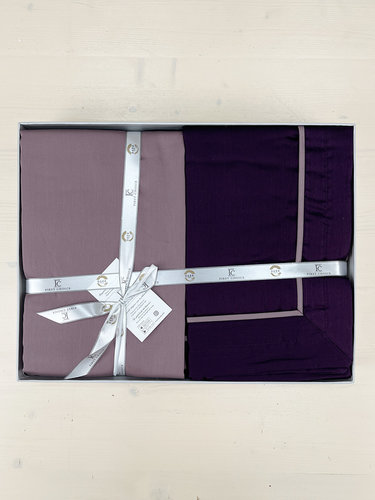Постельное белье First Choice SERENITY хлопковый сатин делюкс purple & lilac евро, фото, фотография