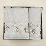 Набор полотенец для ванной в подарочной упаковке 50х90, 70х140 Pupilla ELANUR хлопковая махра V4, фото, фотография
