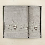 Набор полотенец для ванной в подарочной упаковке 50х90, 70х140 Pupilla ELANUR хлопковая махра V5, фото, фотография