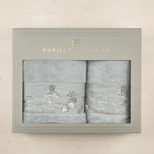 Набор полотенец для ванной в подарочной упаковке 50х90, 70х140 Pupilla ELANUR хлопковая махра V12